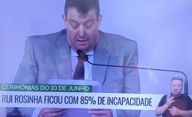 Bombeiro Rui Rosinha, sobrevivente do incêndio de Pedrógão Grande, discursou neste 10 de Junho