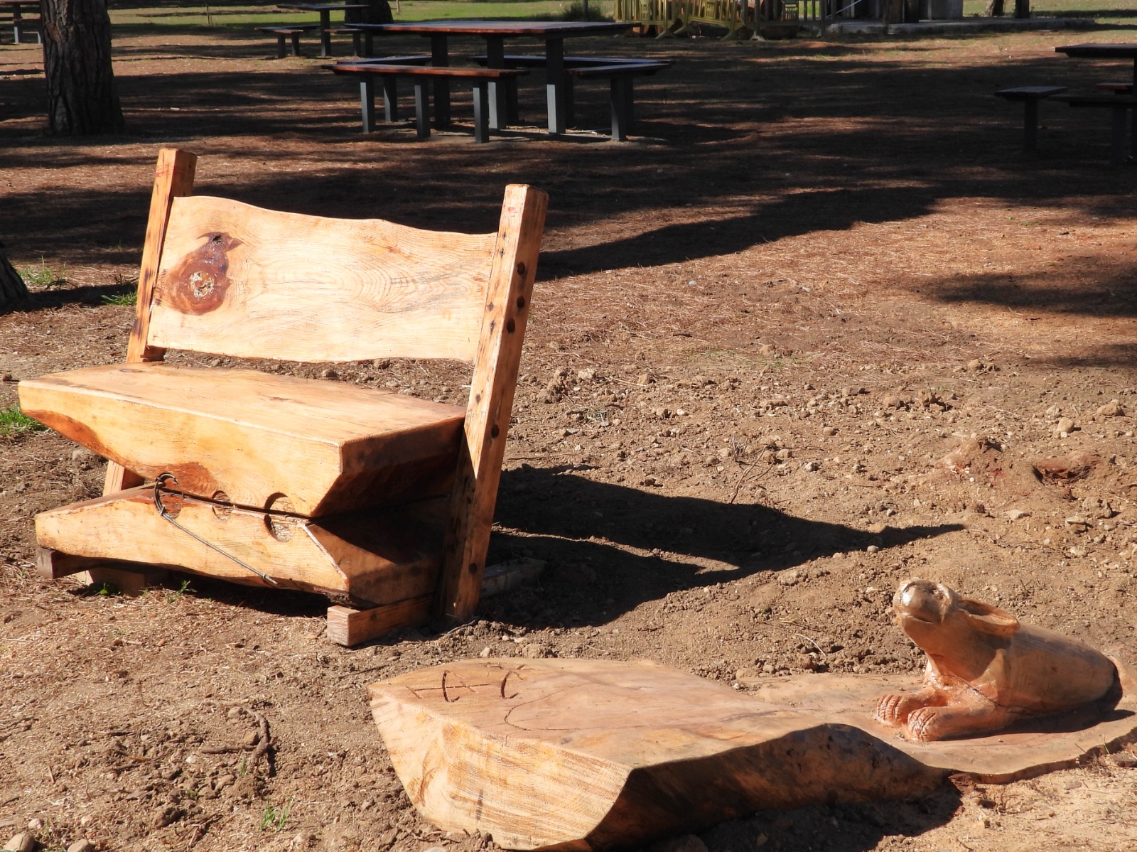 Escultor Zé Justino autor de parte das obras de arte no Parque Verde do Açude