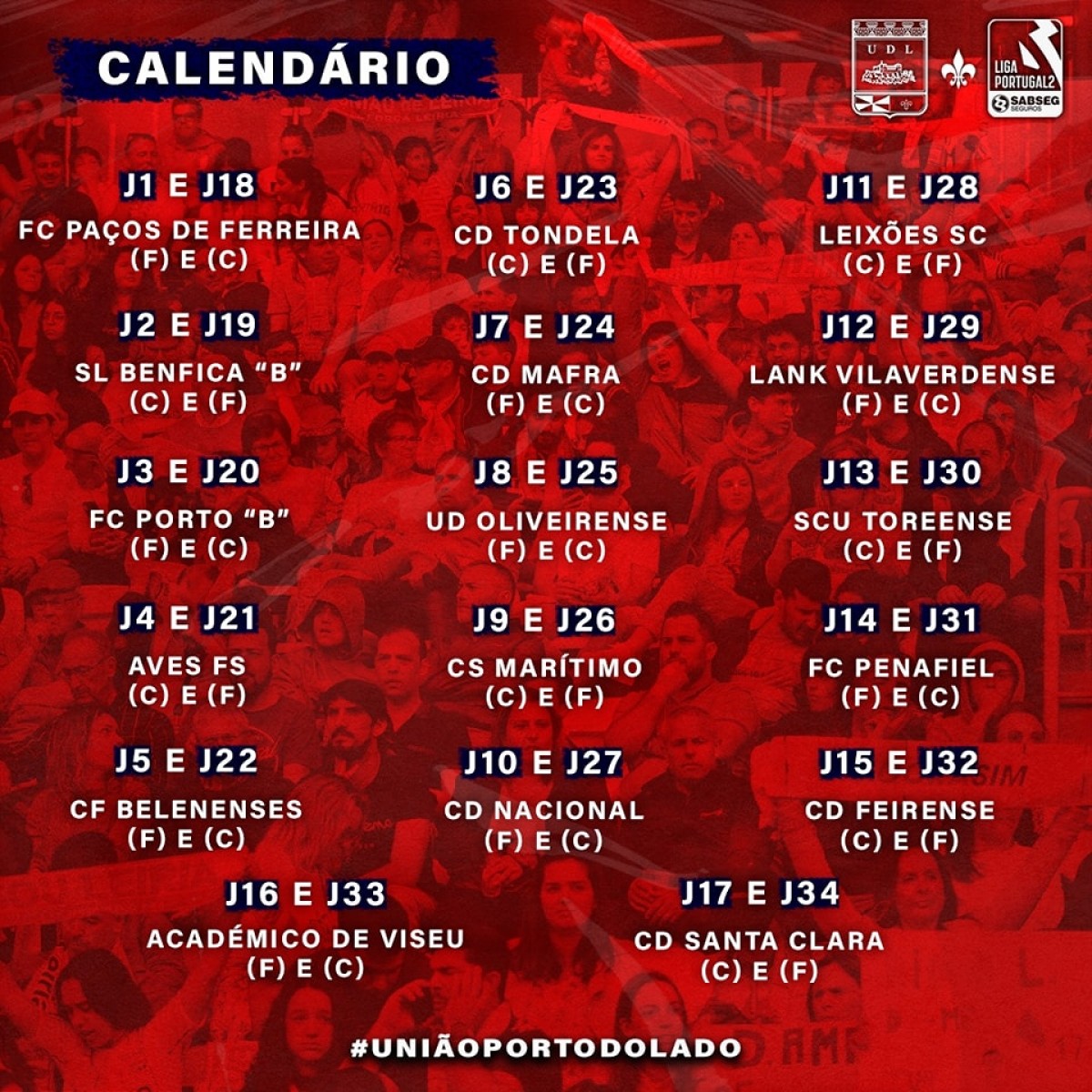 Calendário da UDL na época 2023/2024