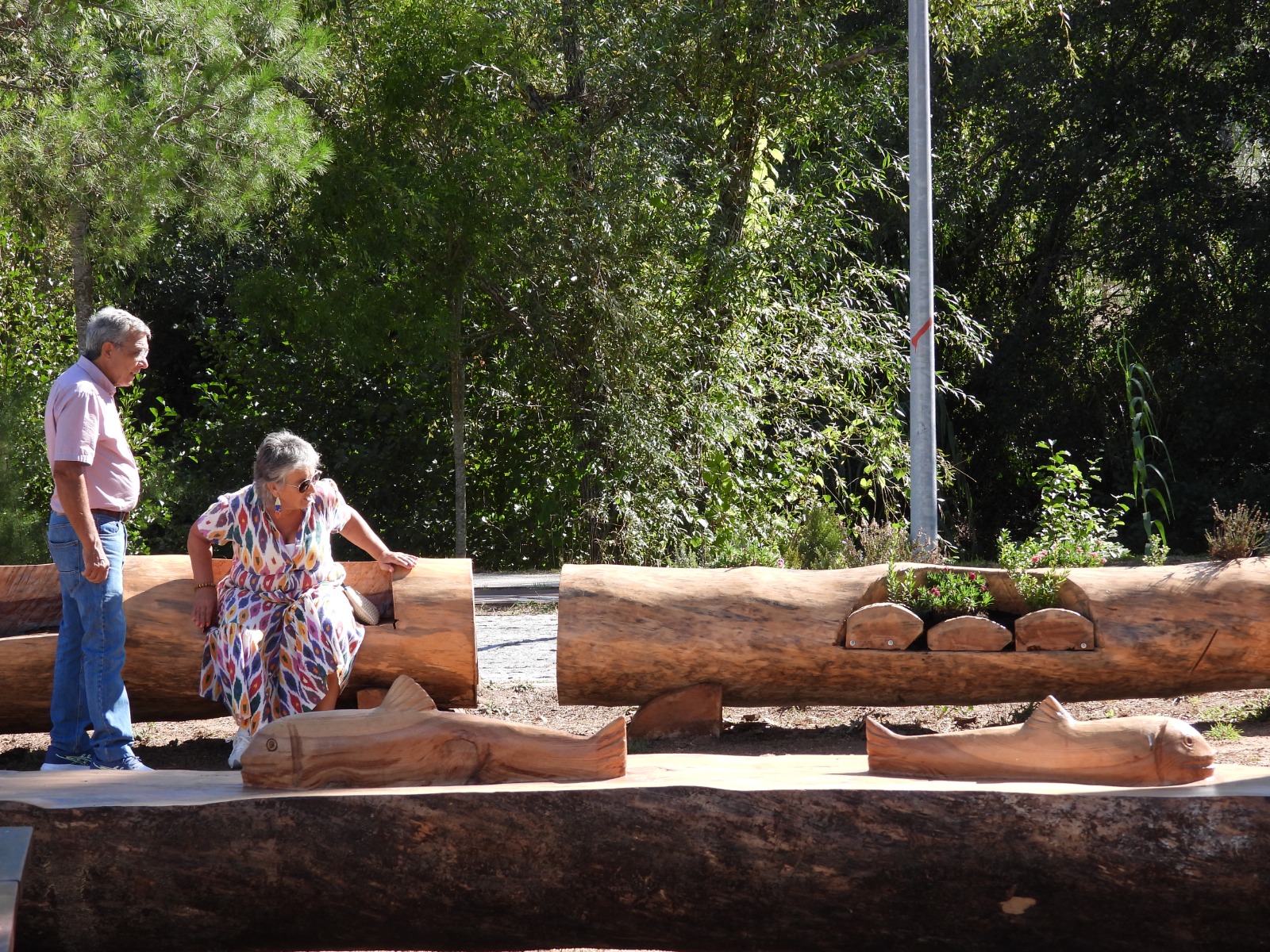 Escultor Zé Justino autor de parte das obras de arte no Parque Verde do Açude